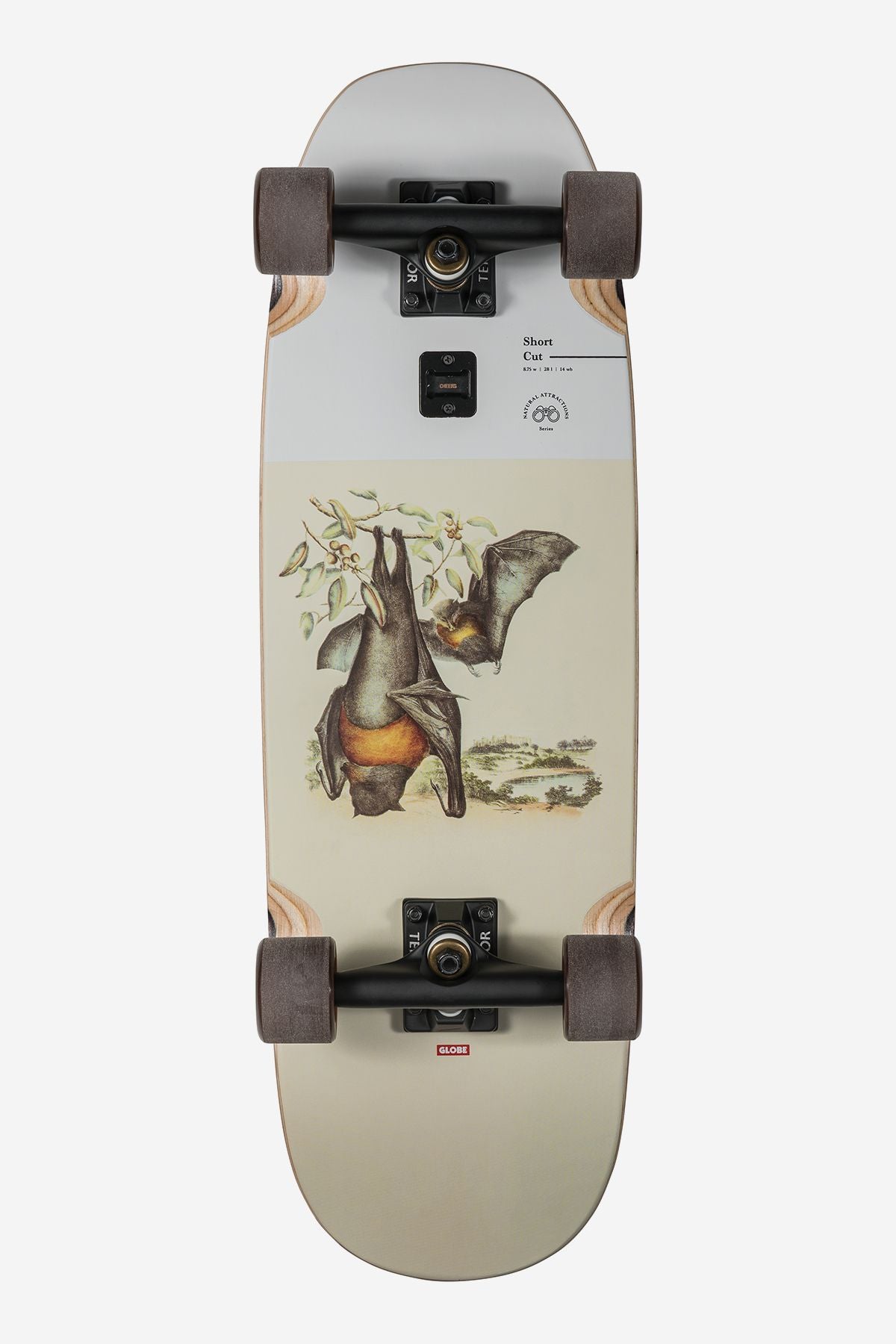 Globe Cut 28" Cruiser Skateboards Brown/White | Norge-027495