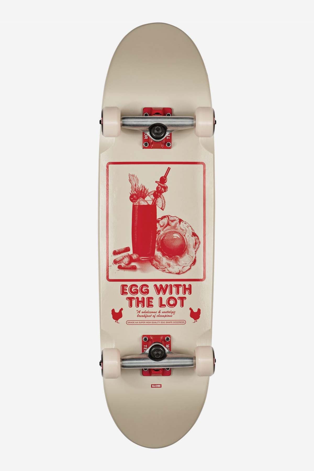 Globe Eggy 8.625" Complete Skateboards Hvite | Norge-690132